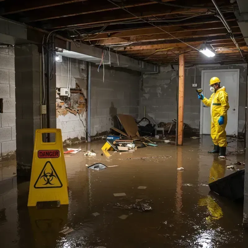 Flooded Basement Electrical Hazard in McLean County, KY Property