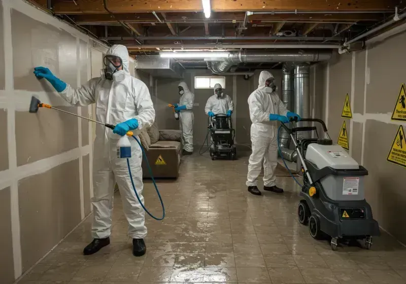 Basement Moisture Removal and Structural Drying process in McLean County, KY